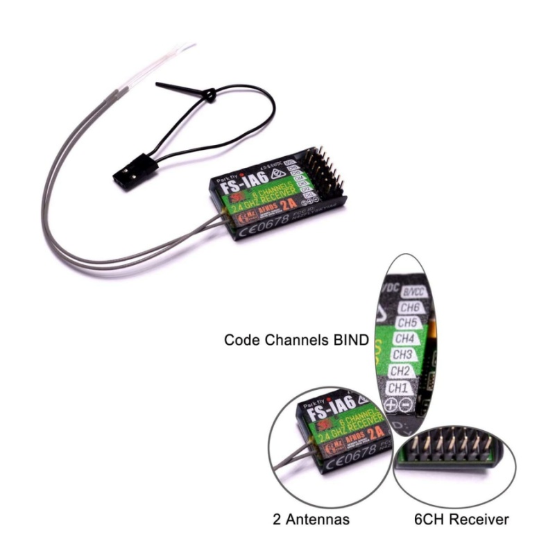 Flysky FS-IA6 Receiver 6CH Dua - Fpv Antenna Receiver บทวิจารณ์และราคา