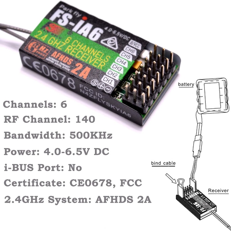 Flysky FS-IA6 Receiver 6CH Dua - Fpv Antenna Receiver บทวิจารณ์และราคา