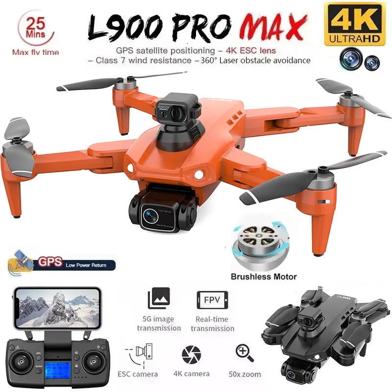 L900 Pro MAX GPS Drone 4K Prof - Drone Rc Foldable บทวิจารณ์และราคา