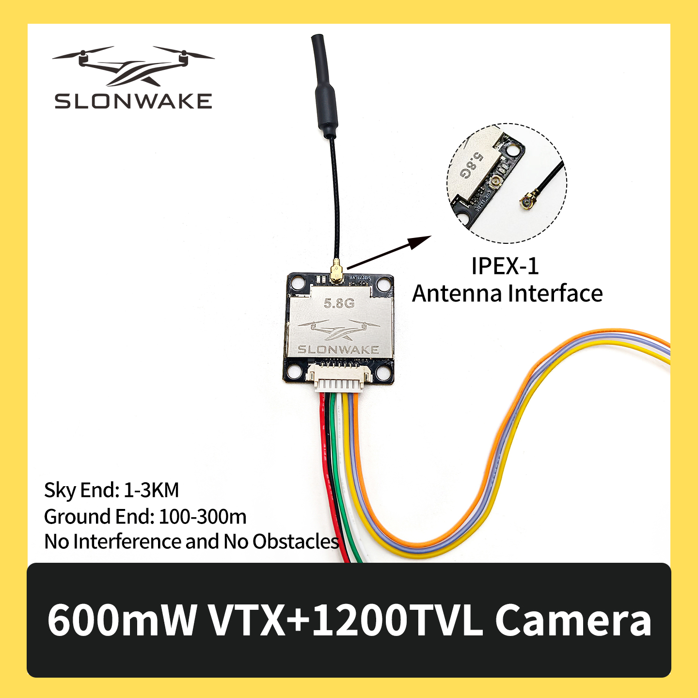 SLONWAKE 5.8G 600mW 7-24V FPV  - Drone Rc Remote บทวิจารณ์และราคา
