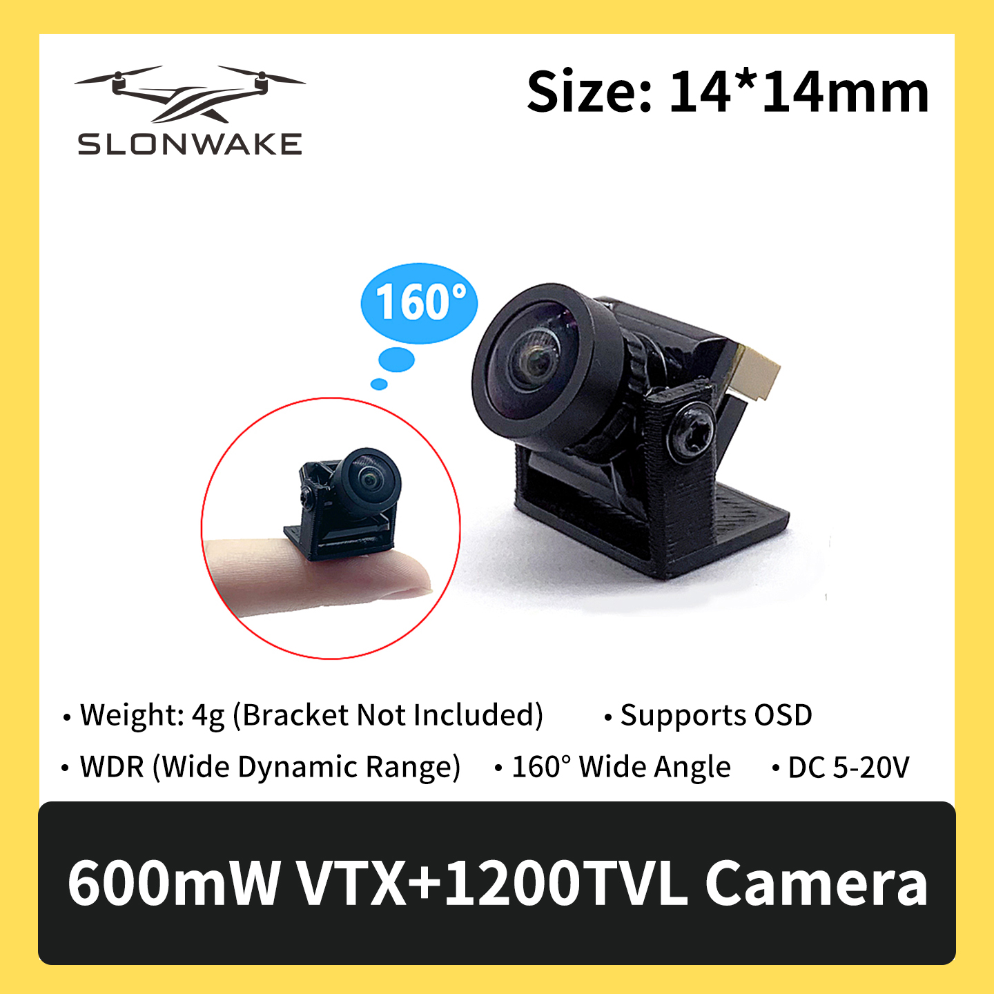 SLONWAKE 5.8G 600mW 7-24V FPV  - Drone Rc Remote บทวิจารณ์และราคา