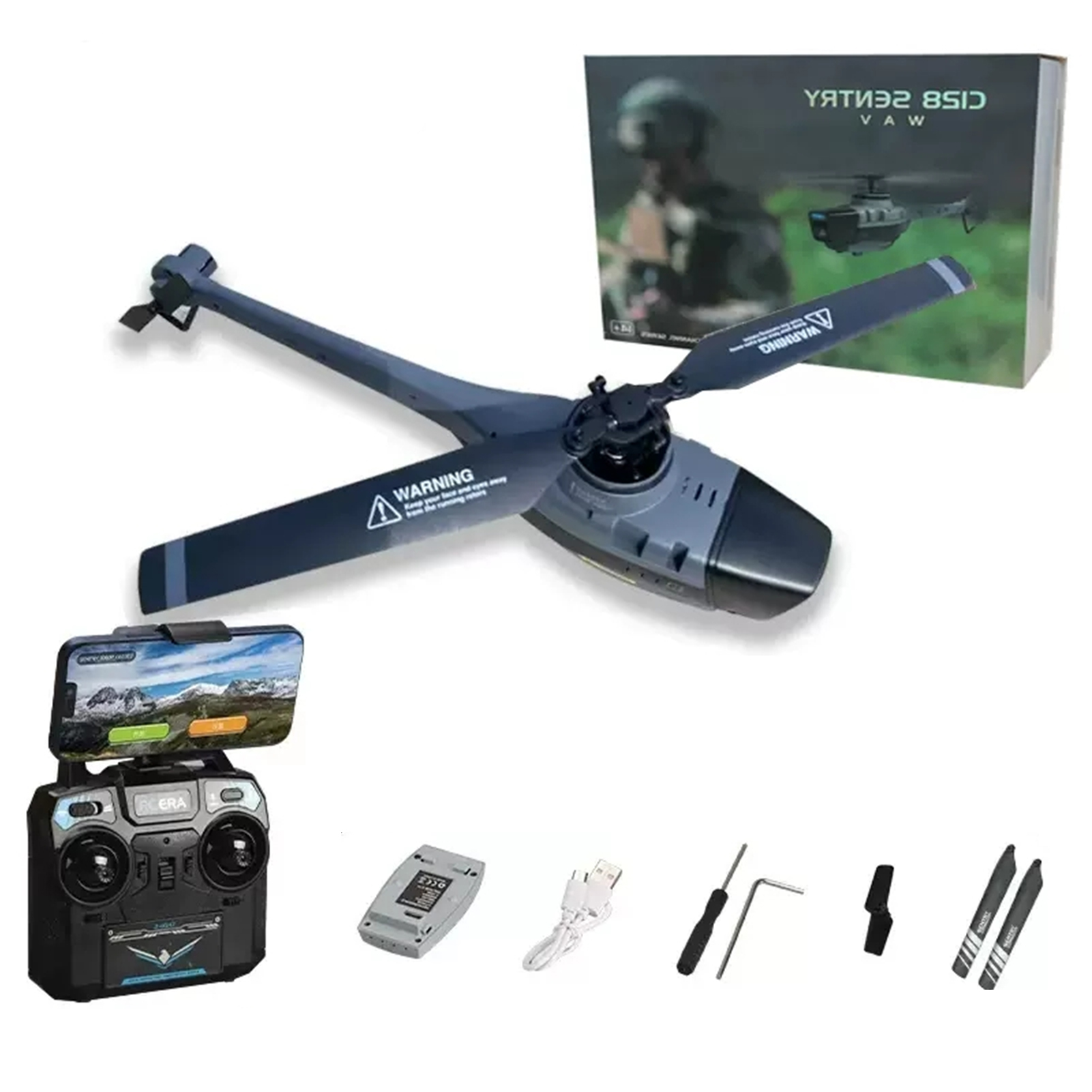 C128 RC Helicopter 4 Propeller - Drone Vs Rc Helicopter บทวิจารณ์และราคา