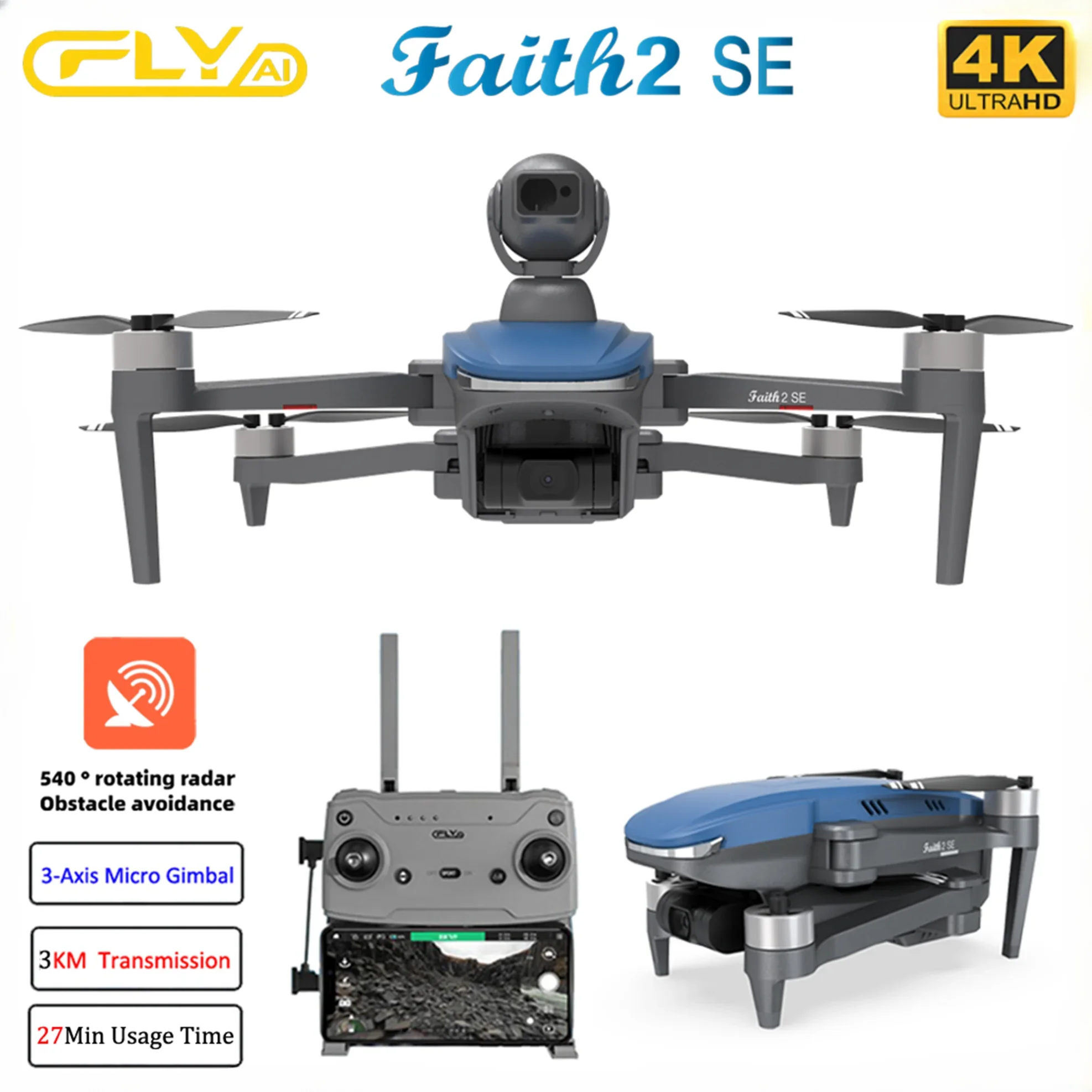 Faith 2 SE With 540° Obstacle  - Drone Vs Rc Helicopter บทวิจารณ์และราคา