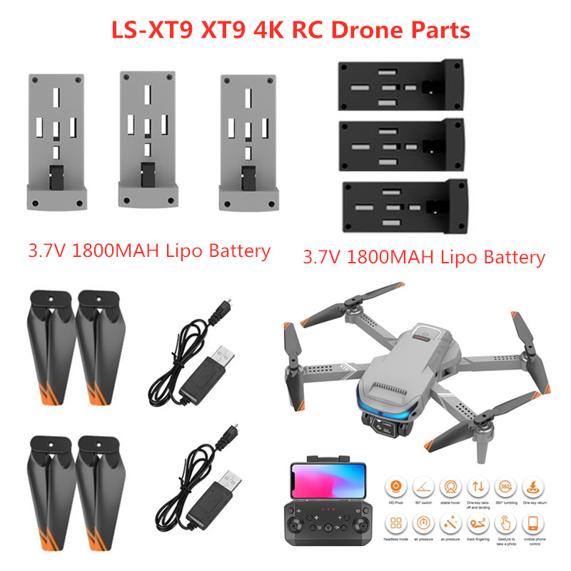 LS-XT9 Drone Battery 3.7V 1800 - Drone Rc Xt9 บทวิจารณ์และราคา