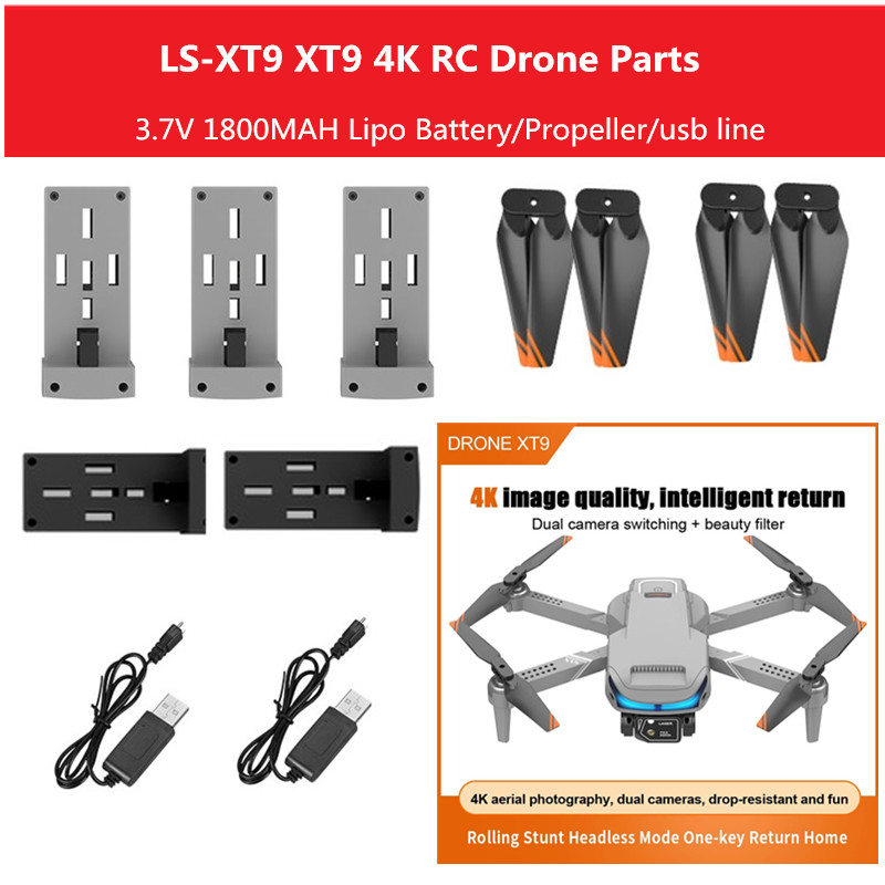 LS-XT9 4k Dual Camera RC Quadc - Drone Rc Xt9 บทวิจารณ์และราคา