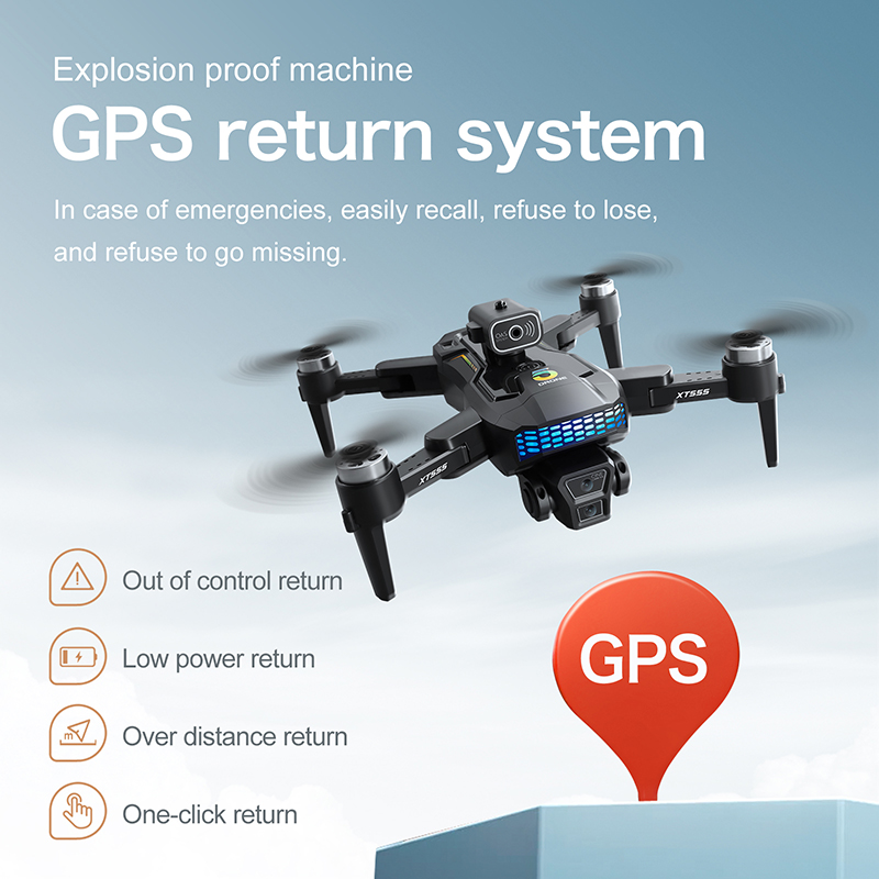 New XT555 GPS RC Drone Cam Pro - Drone Rc Foldable บทวิจารณ์และราคา