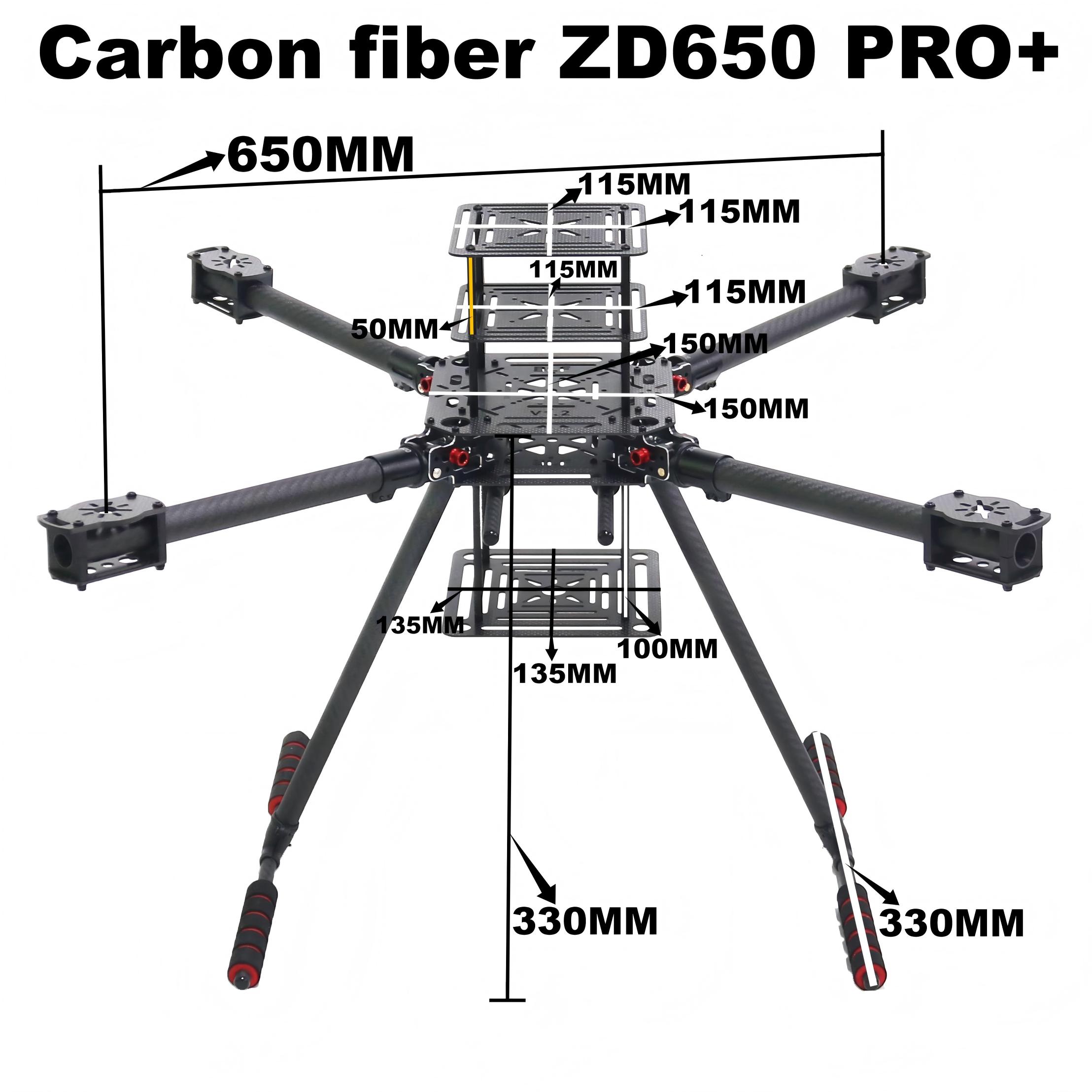 RCtoSky ZD650 PRO+ 650mm Ardup - Heavy Lift Drone Frame บทวิจารณ์และราคา