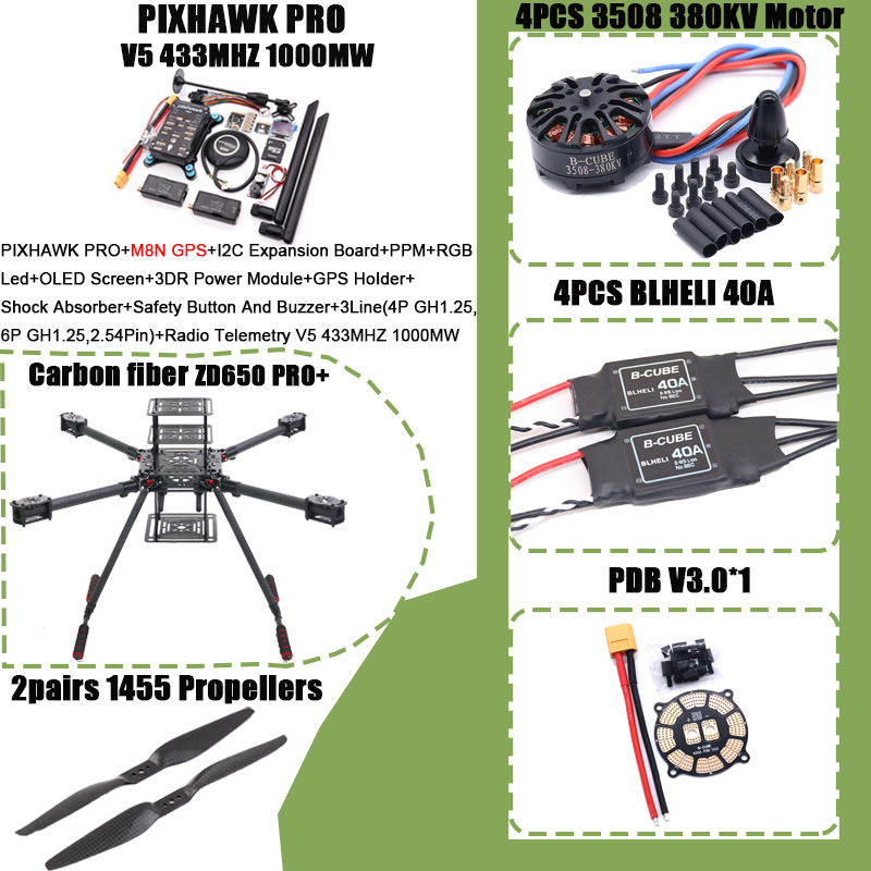 RCtoSky ZD650 PRO+ 650mm Ardup - Heavy Lift Drone Frame บทวิจารณ์และราคา