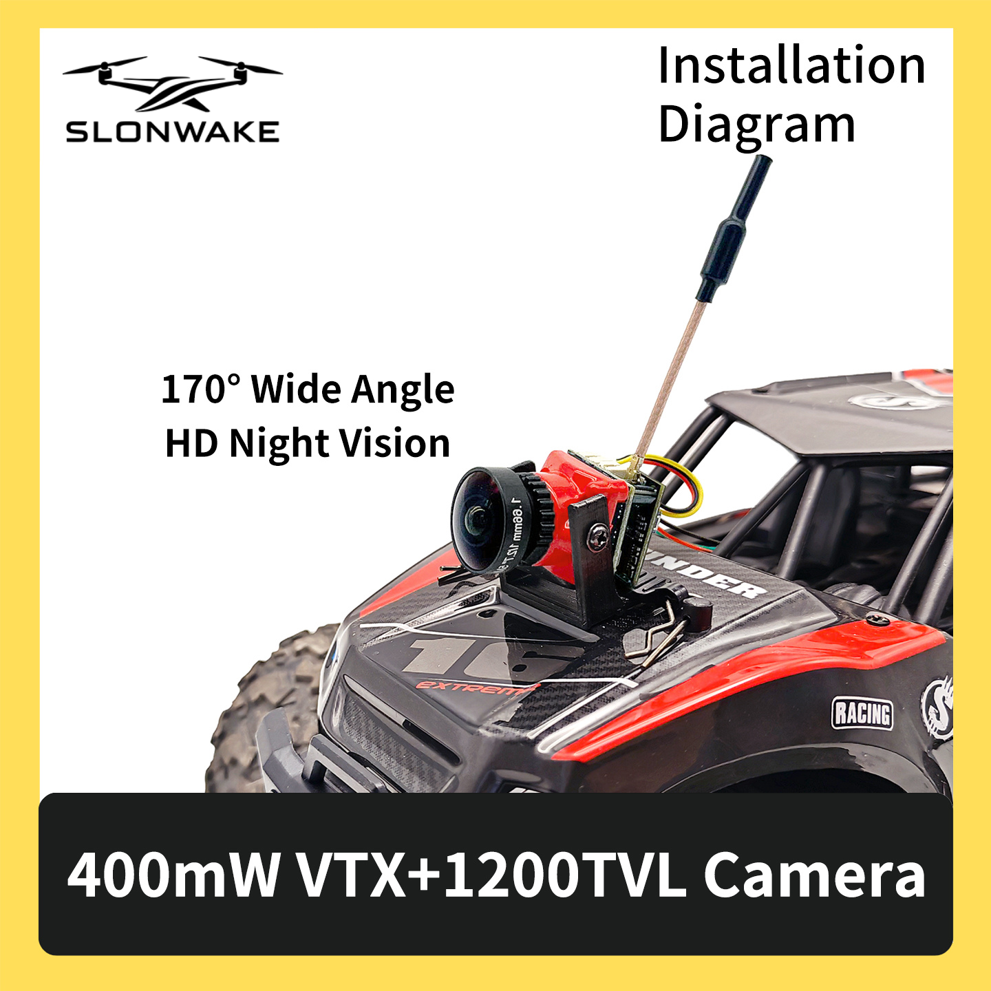 SLONWAKE 5.8G 48CH FPV 400mw V - Drone With Rc Remote บทวิจารณ์และราคา