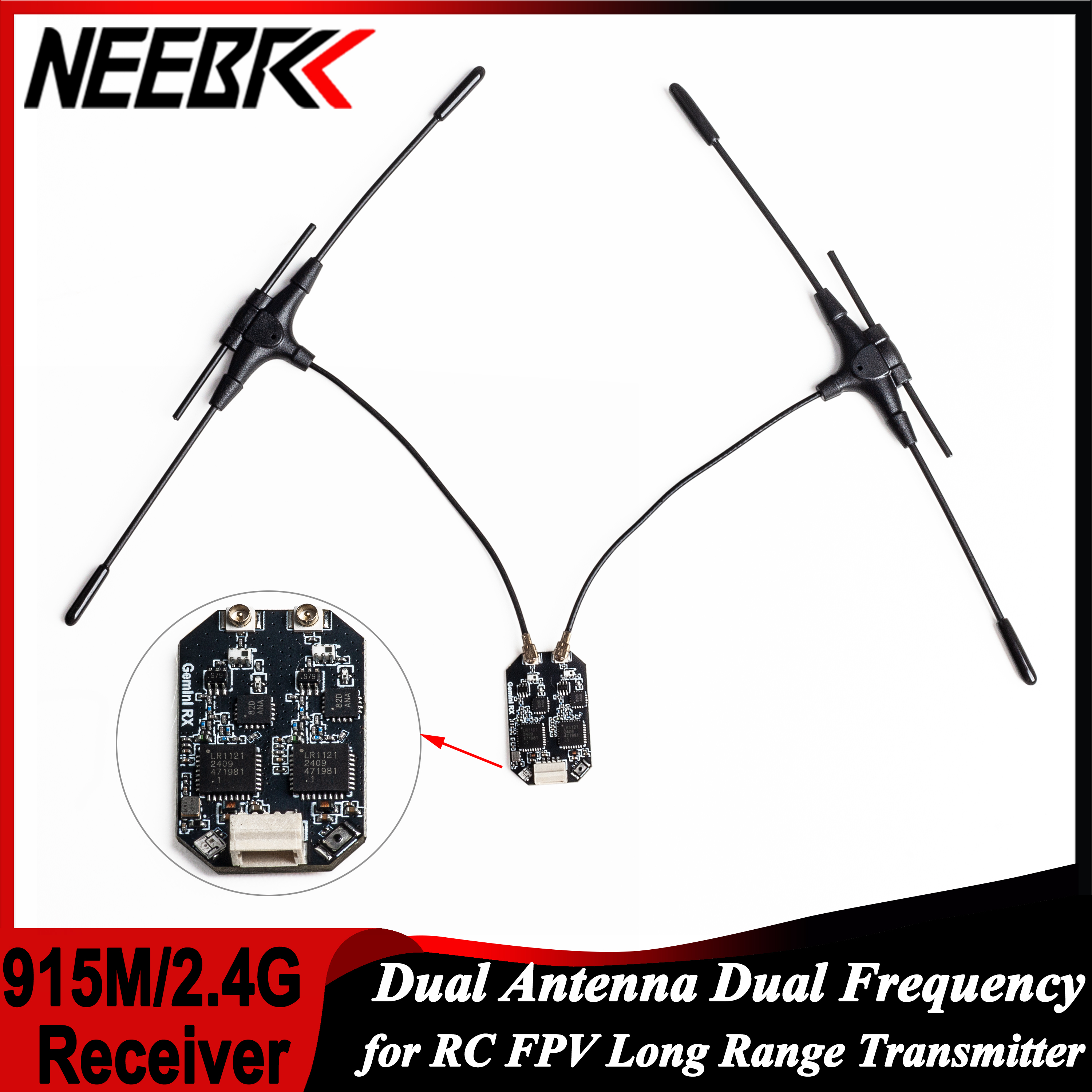 ELRS 915MHz/2.4GHz Gemini Dual - Fpv Antenna Receiver บทวิจารณ์และราคา